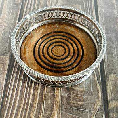 Master Harvey - Antique Sliver Plate Bottle Coaster