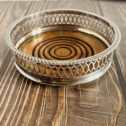 Master Harvey - Antique Sliver Plate Bottle Coaster