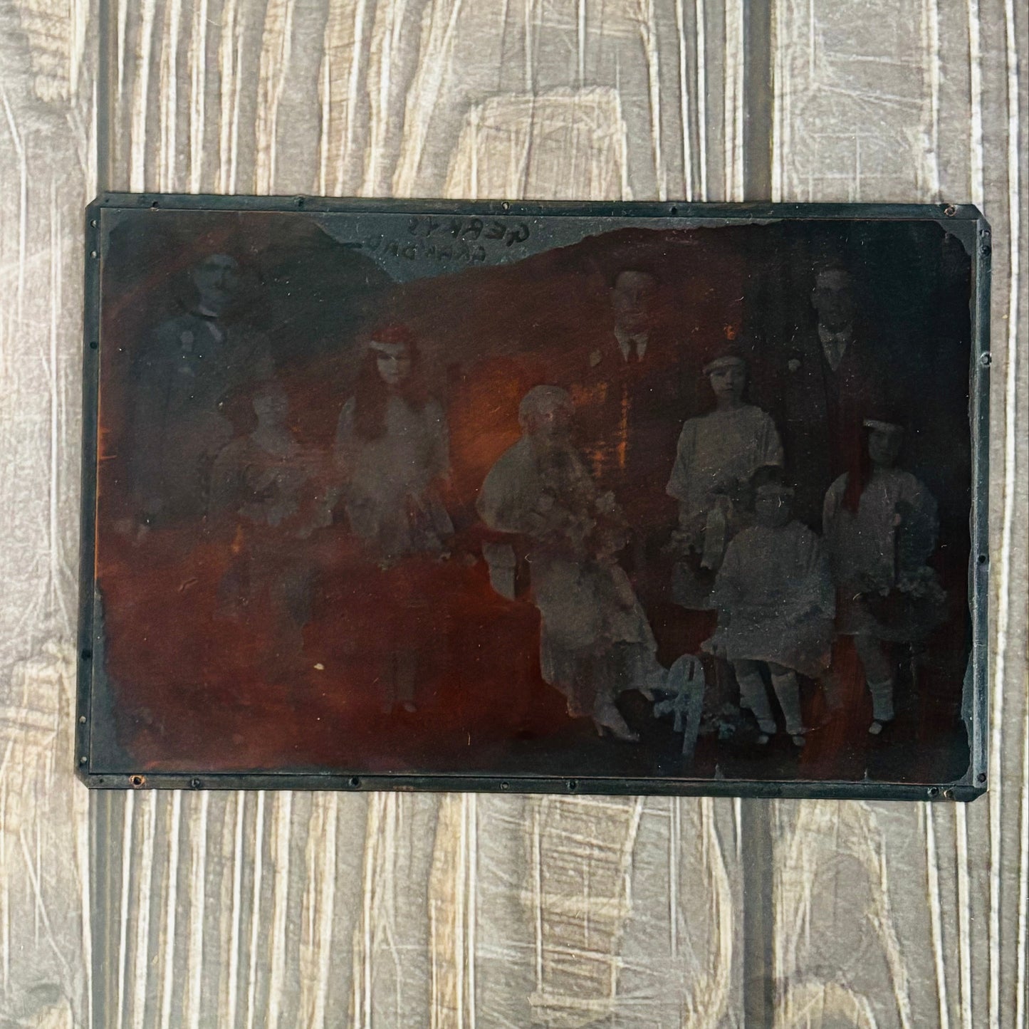 Vintage Copper Printing Plate Vintage Wedding Photo