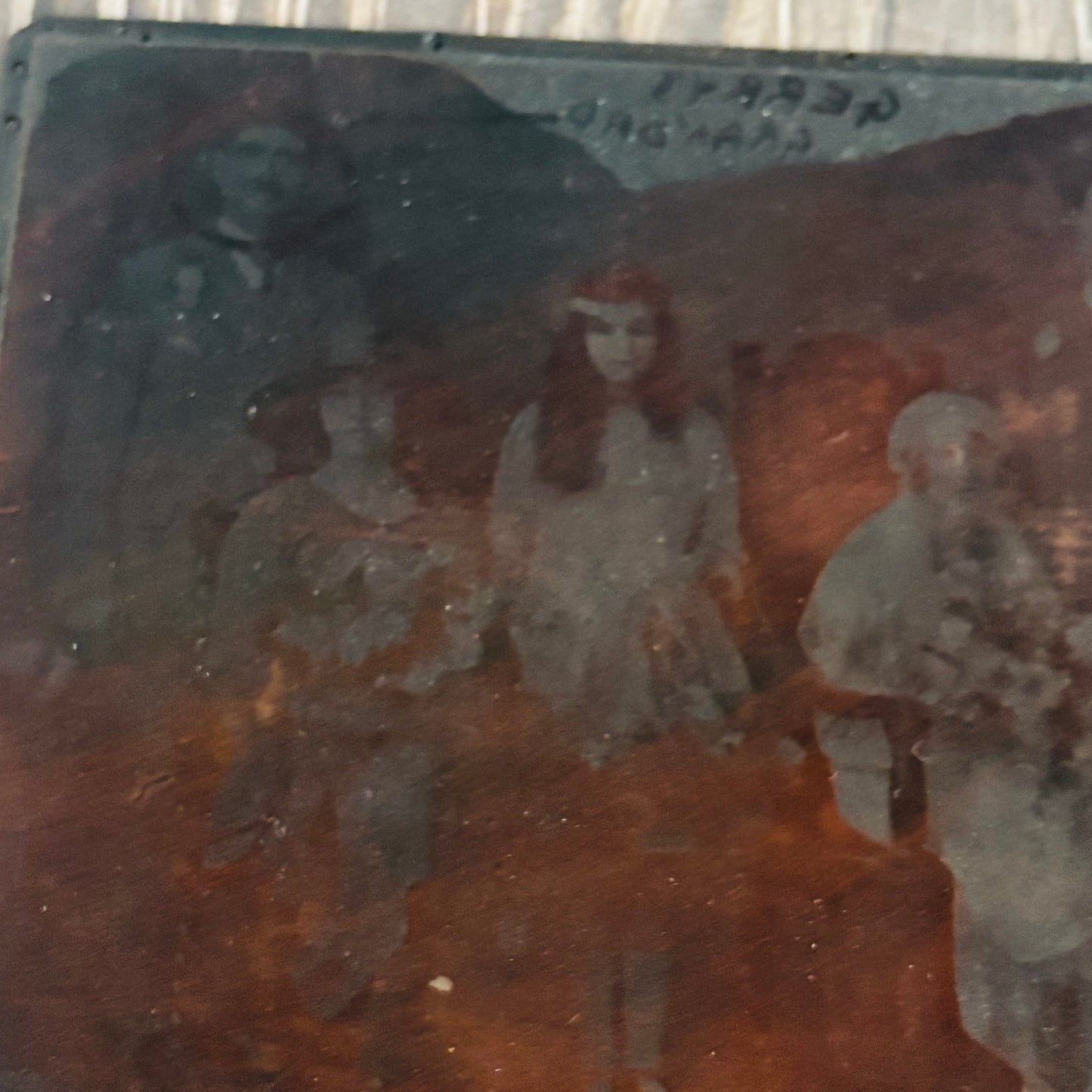 Vintage Copper Printing Plate Vintage Wedding Photo