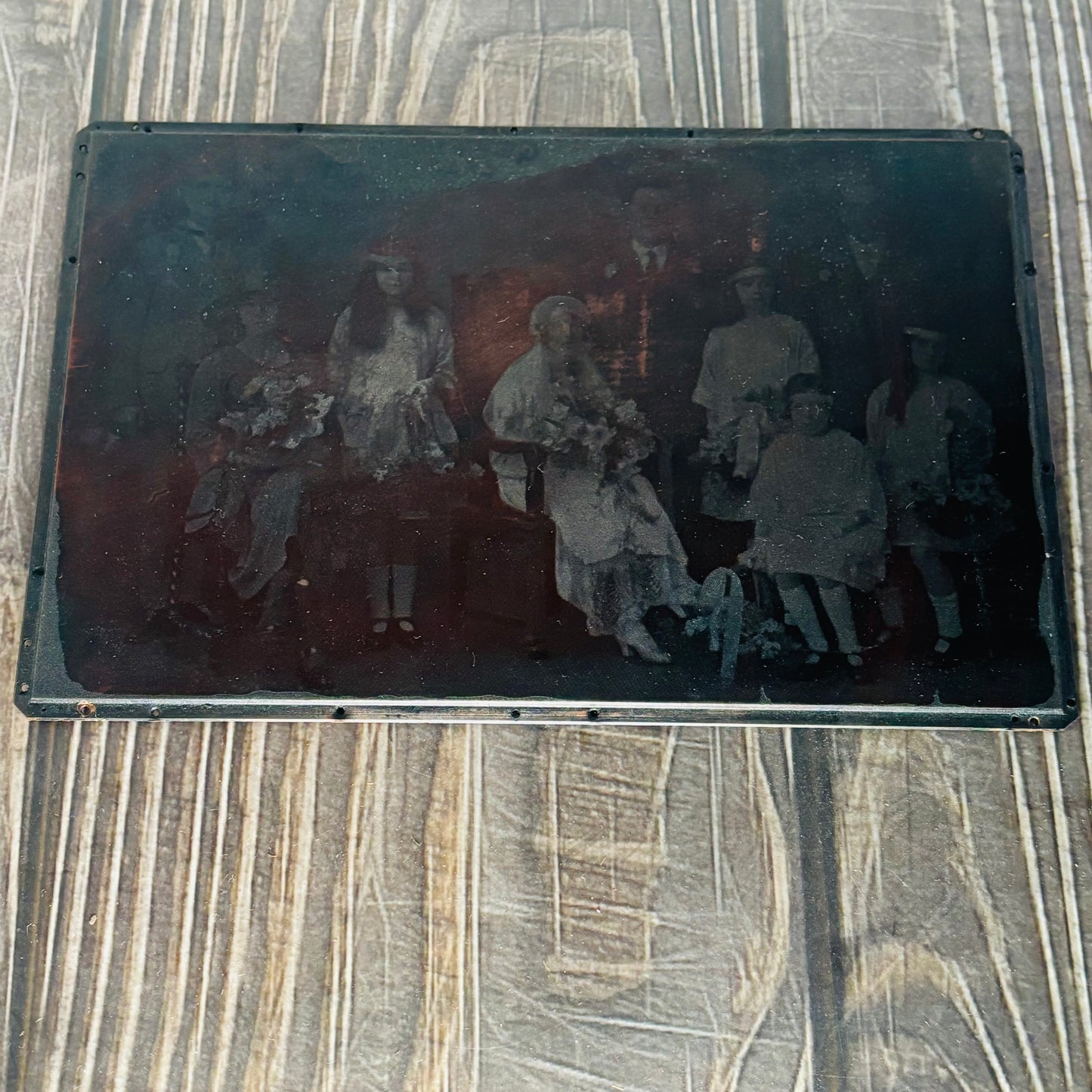 Vintage Copper Printing Plate Vintage Wedding Photo