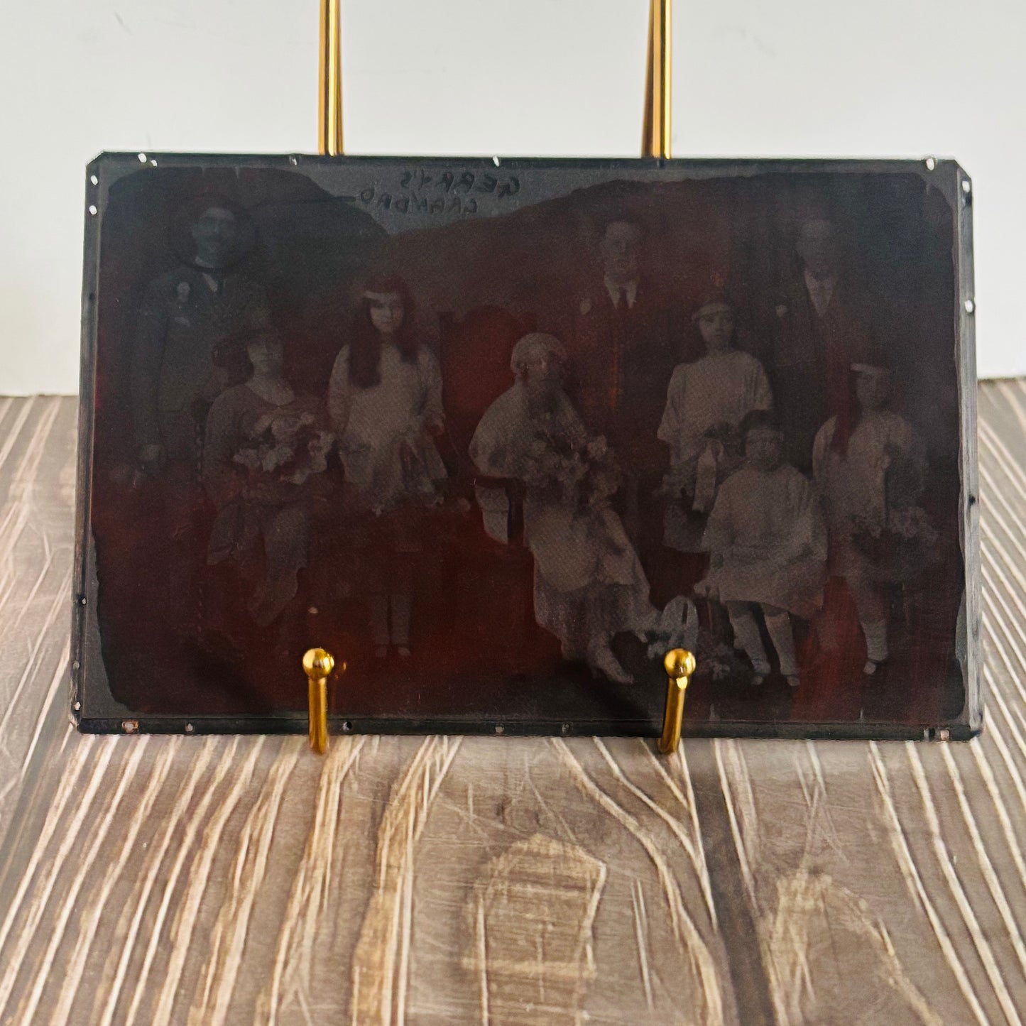 Vintage Copper Printing Plate Vintage Wedding Photo