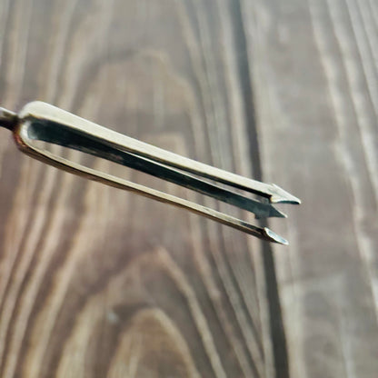 Rare Antique Silver & Bone Trident Fork | The Urban Vintage Affair