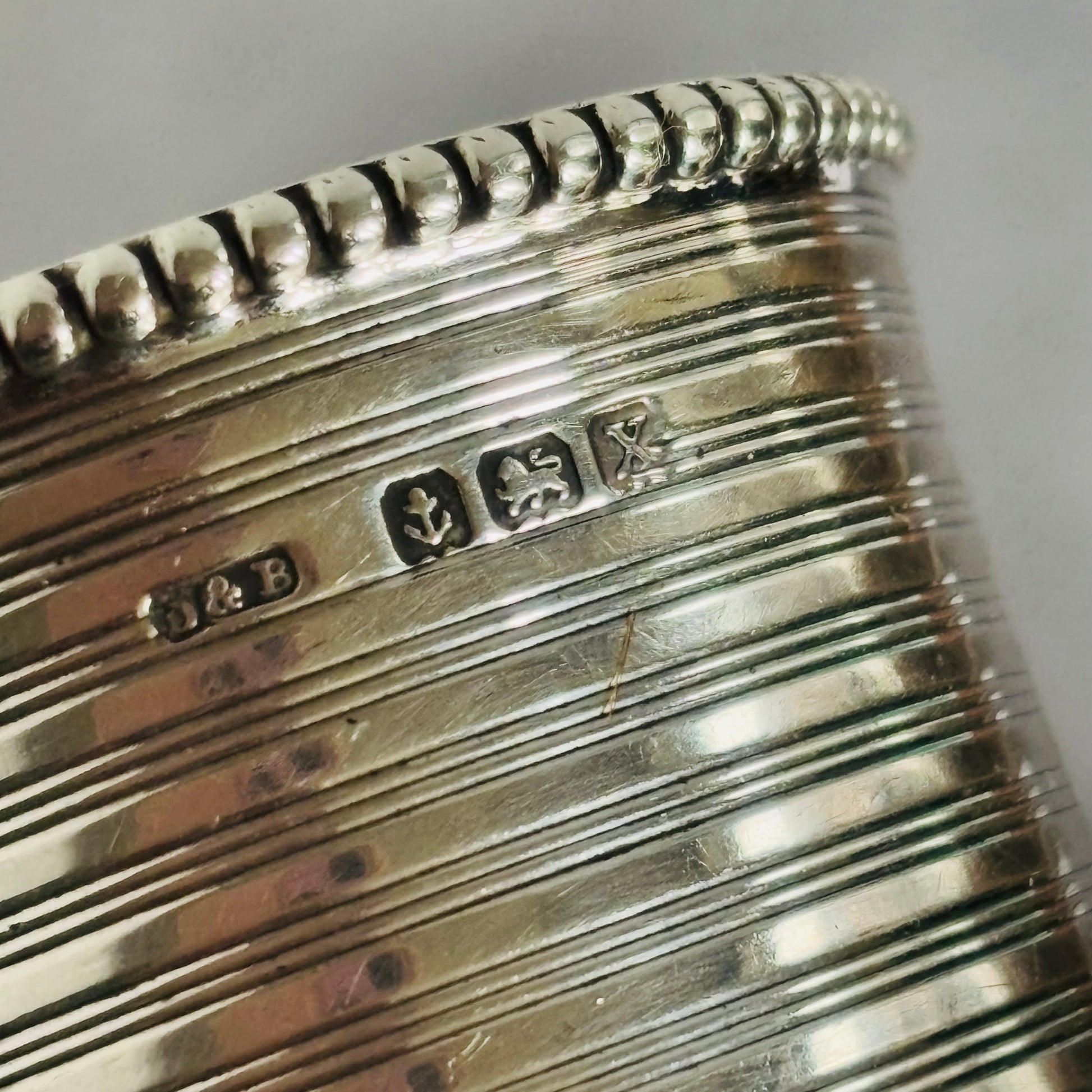 Antique Silver Engine Turned Napkin Ring | Birmingham 1922 Docker & Burn