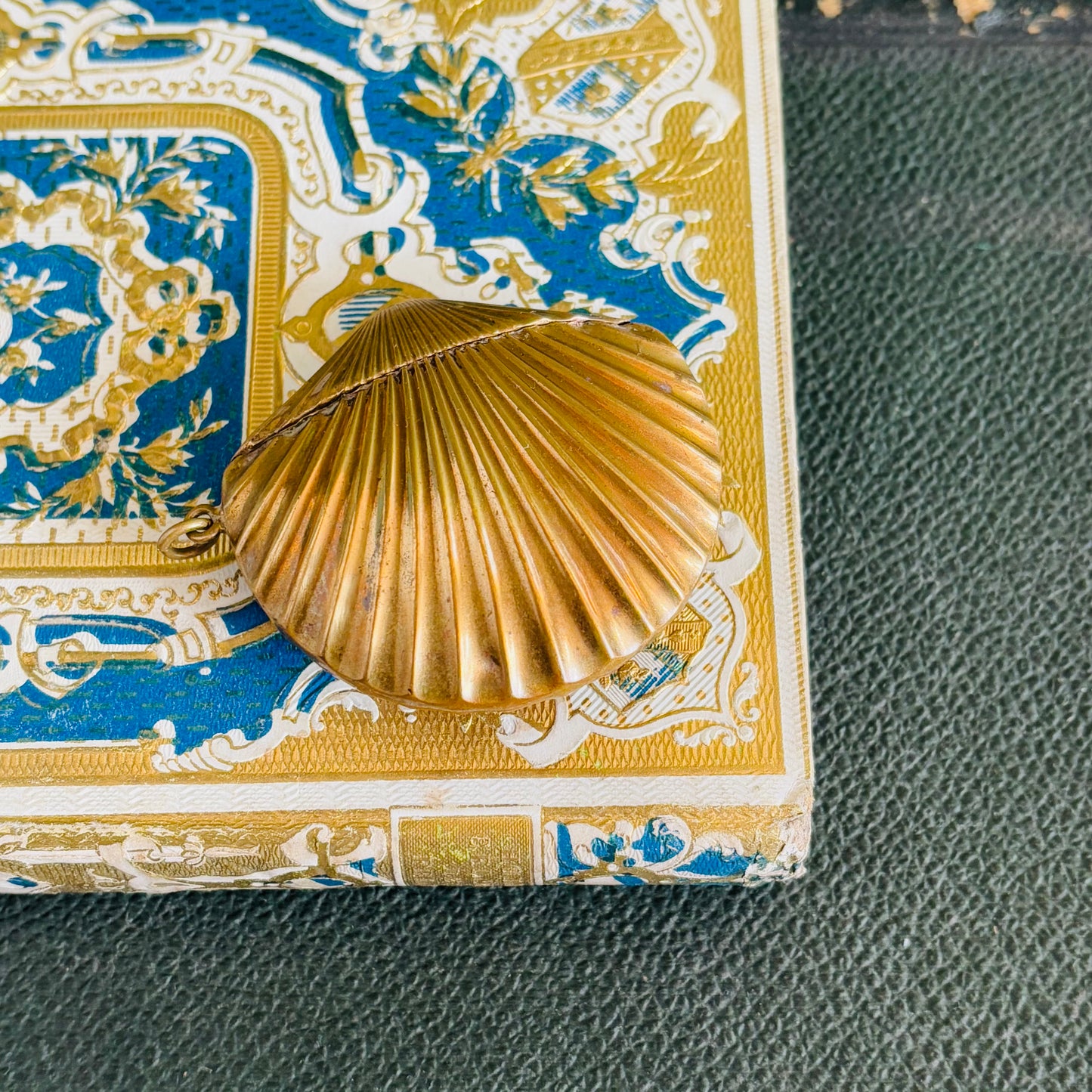 Victorian Brass Vesta In Shape of a Shell | The Urban Vintage Affair