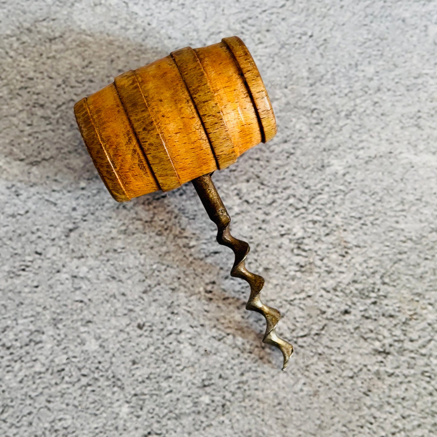 Victorian Treen Corkscrew Shape of a Wine Barrel