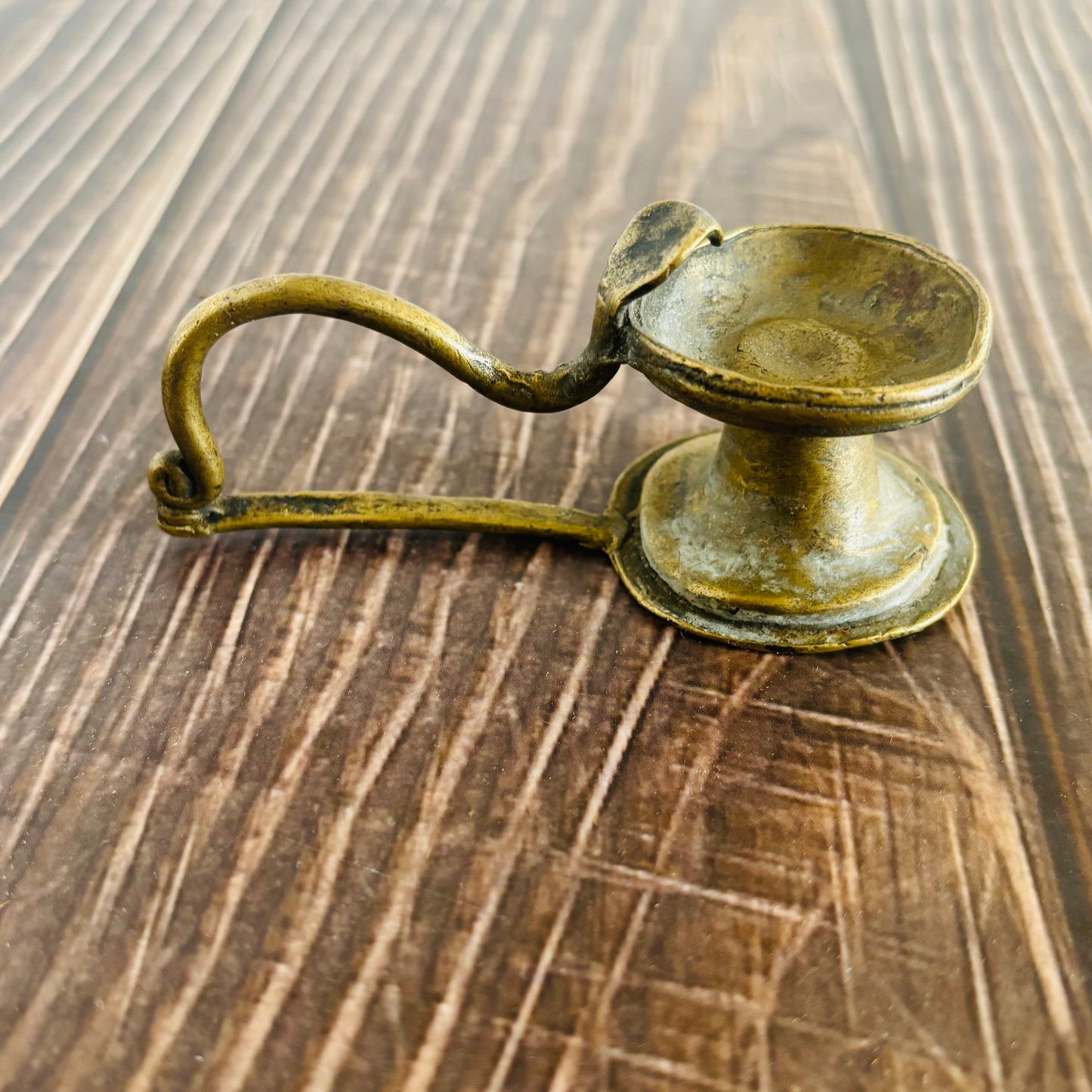 Antique Rare Indian Brass Diya Oil Lamp | The Urban Vintage Affair