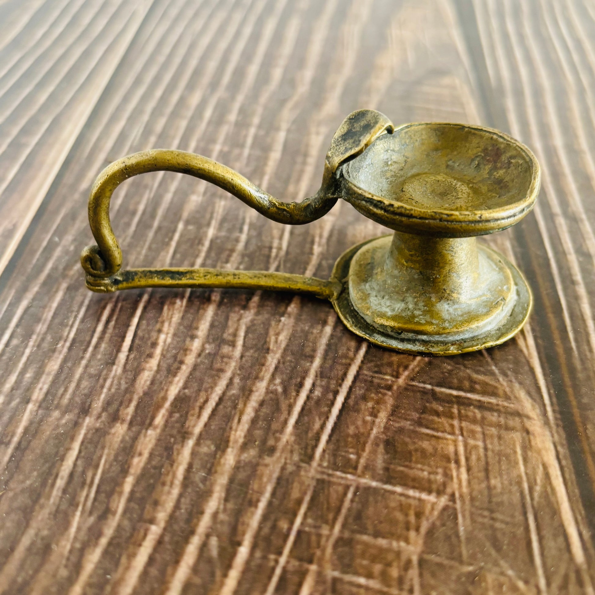 Antique Rare Indian Brass Diya Oil Lamp | The Urban Vintage Affair