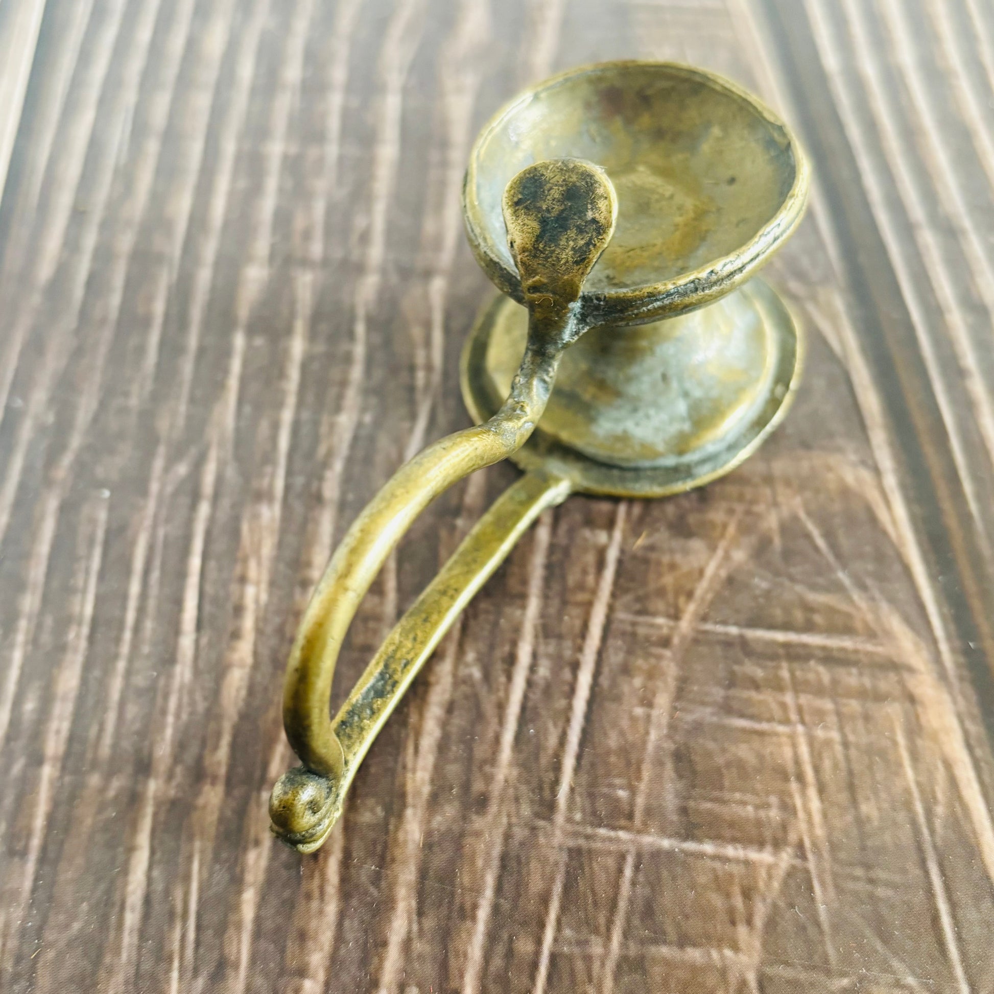 Antique Rare Indian Brass Diya Oil Lamp | The Urban Vintage Affair
