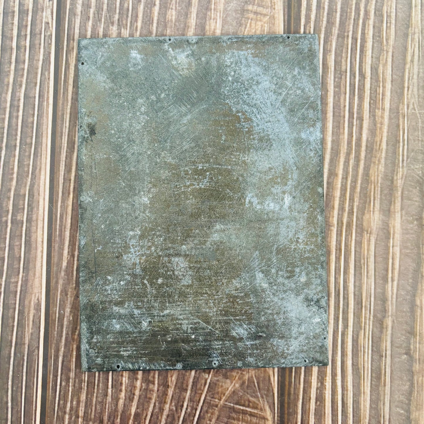 Vintage Copper Printing Plate Back