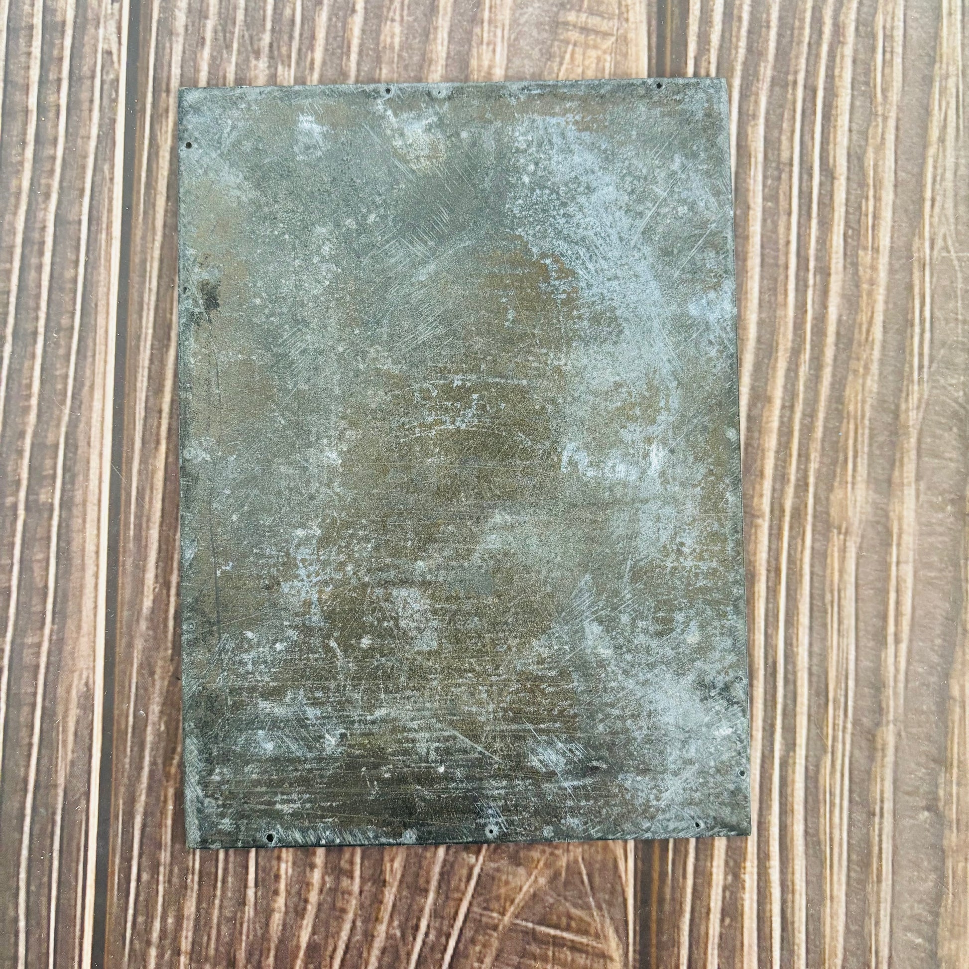 Vintage Copper Printing Plate Back