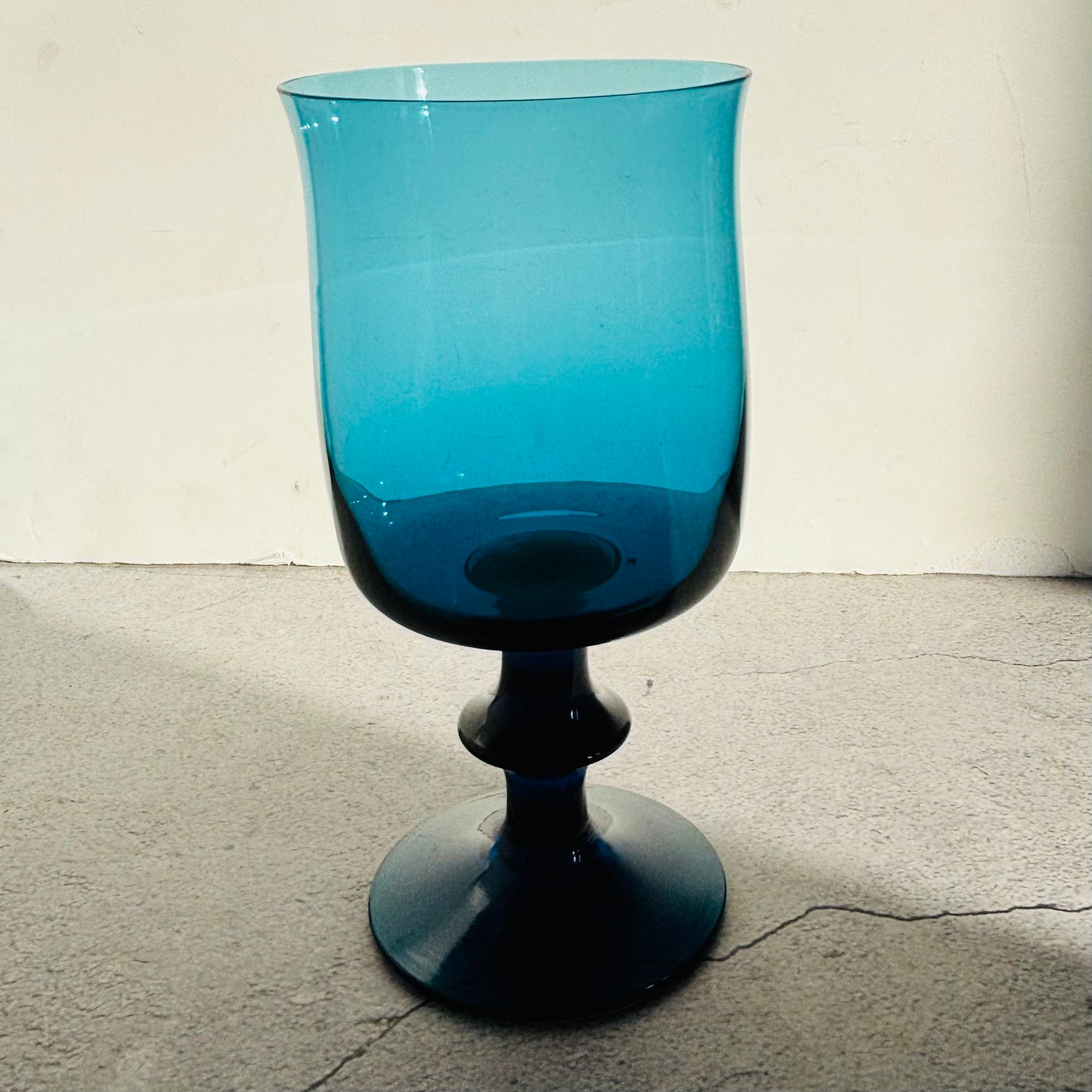 Vintage Midcentury Blue Drinking Glass by Bertil Vallien 