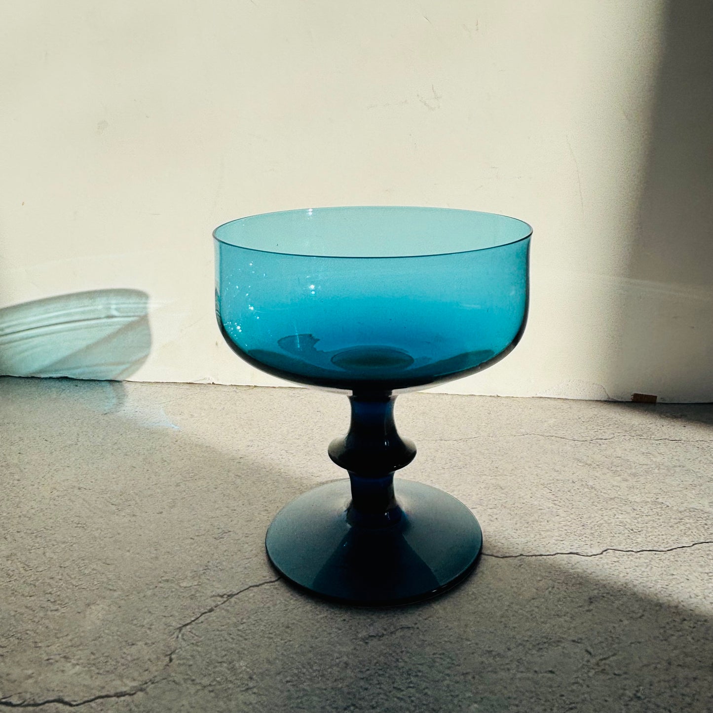 The Stripper Jim - Mid Century Blue Cocktail / Wine  Glasses