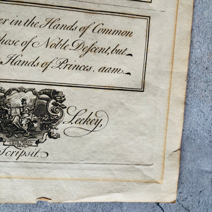 Antique Etching Design Plate 'Learning' by George Bickham | Wall Art