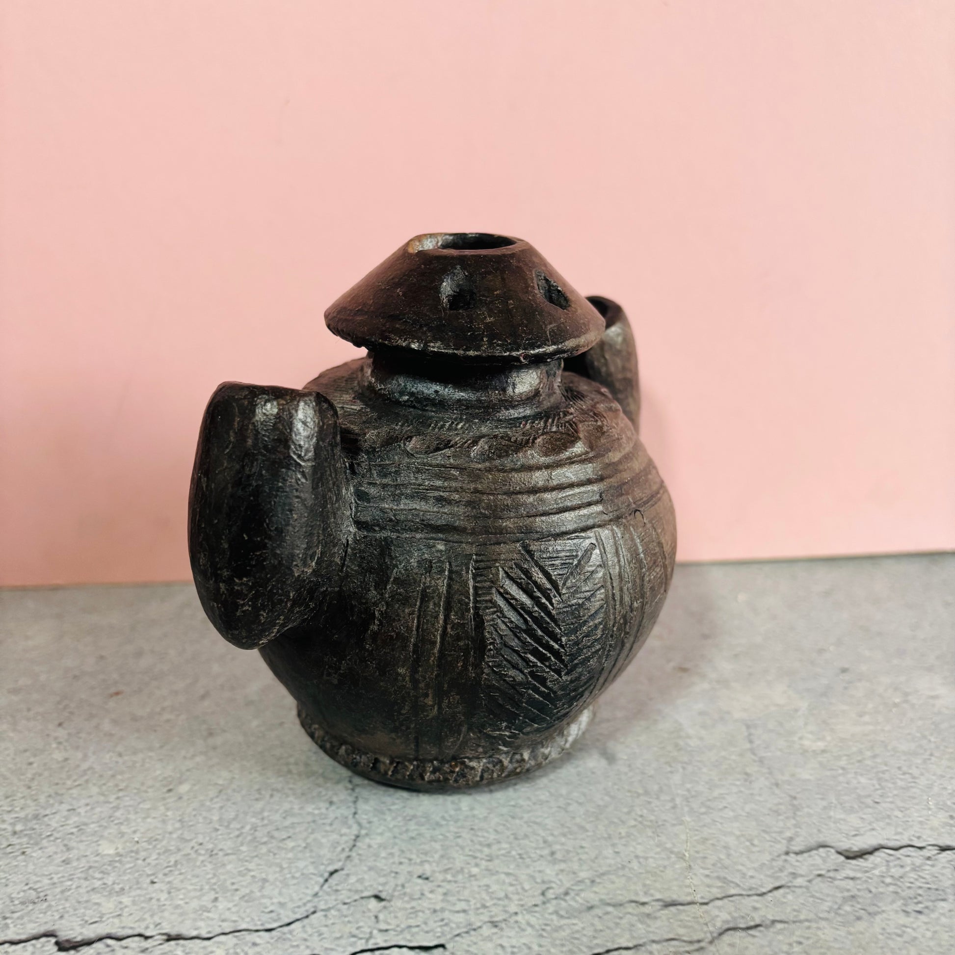 Antique African Clay Ink Pot From Kano Nigeria | Rare Beautiful Find