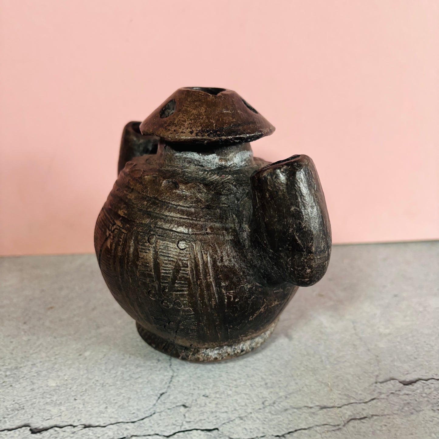 Antique African Clay Ink Pot From Kano Nigeria | Rare Beautiful Find
