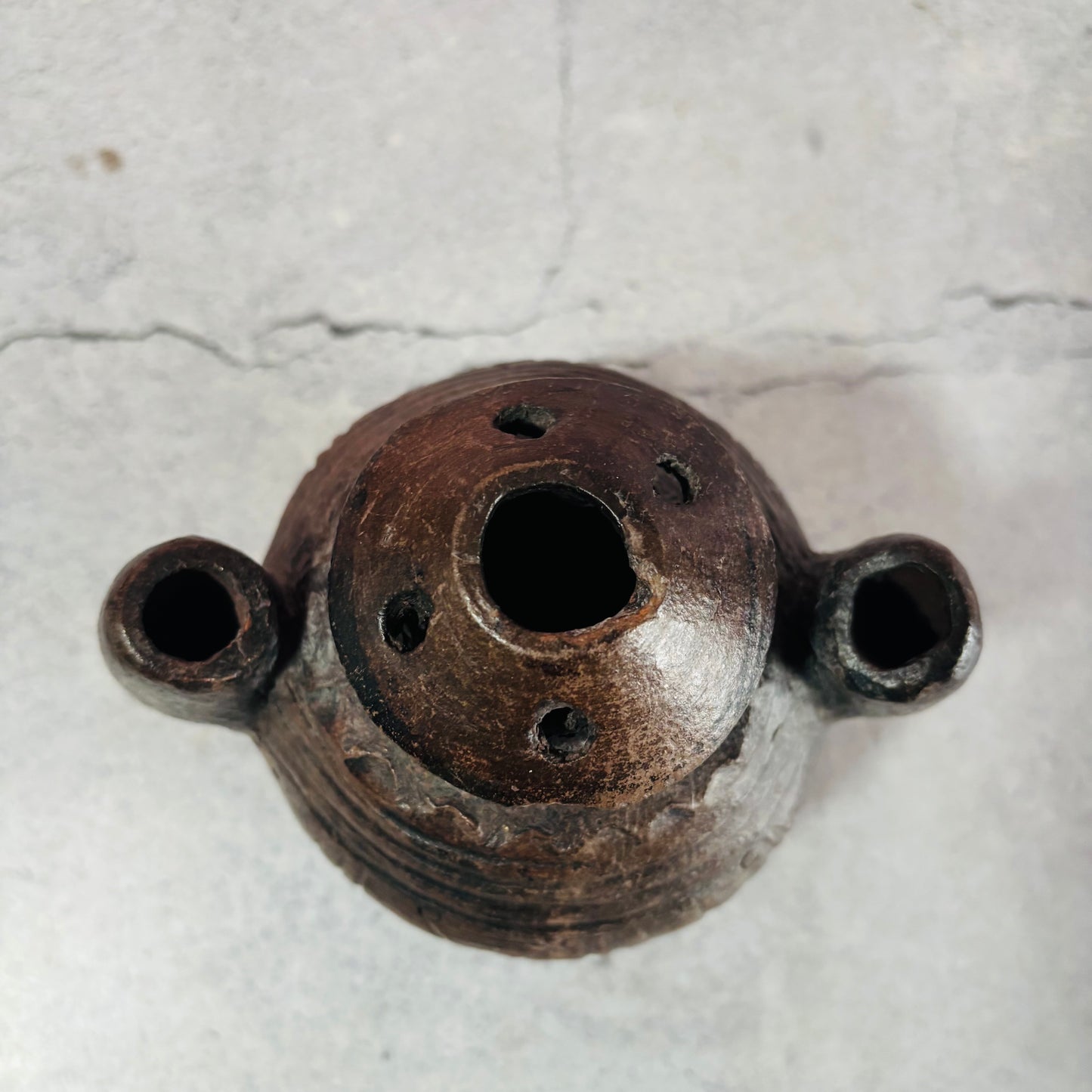 Antique African Clay Ink Pot From Kano Nigeria | Rare Beautiful Find