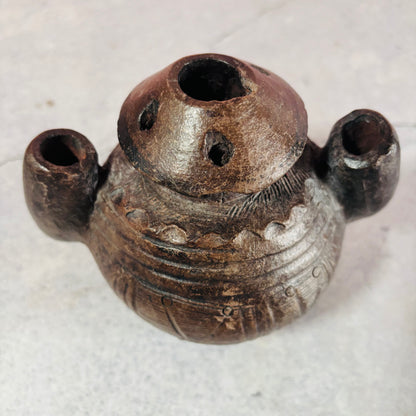 Antique African Clay Ink Pot From Kano Nigeria | Rare Beautiful Find
