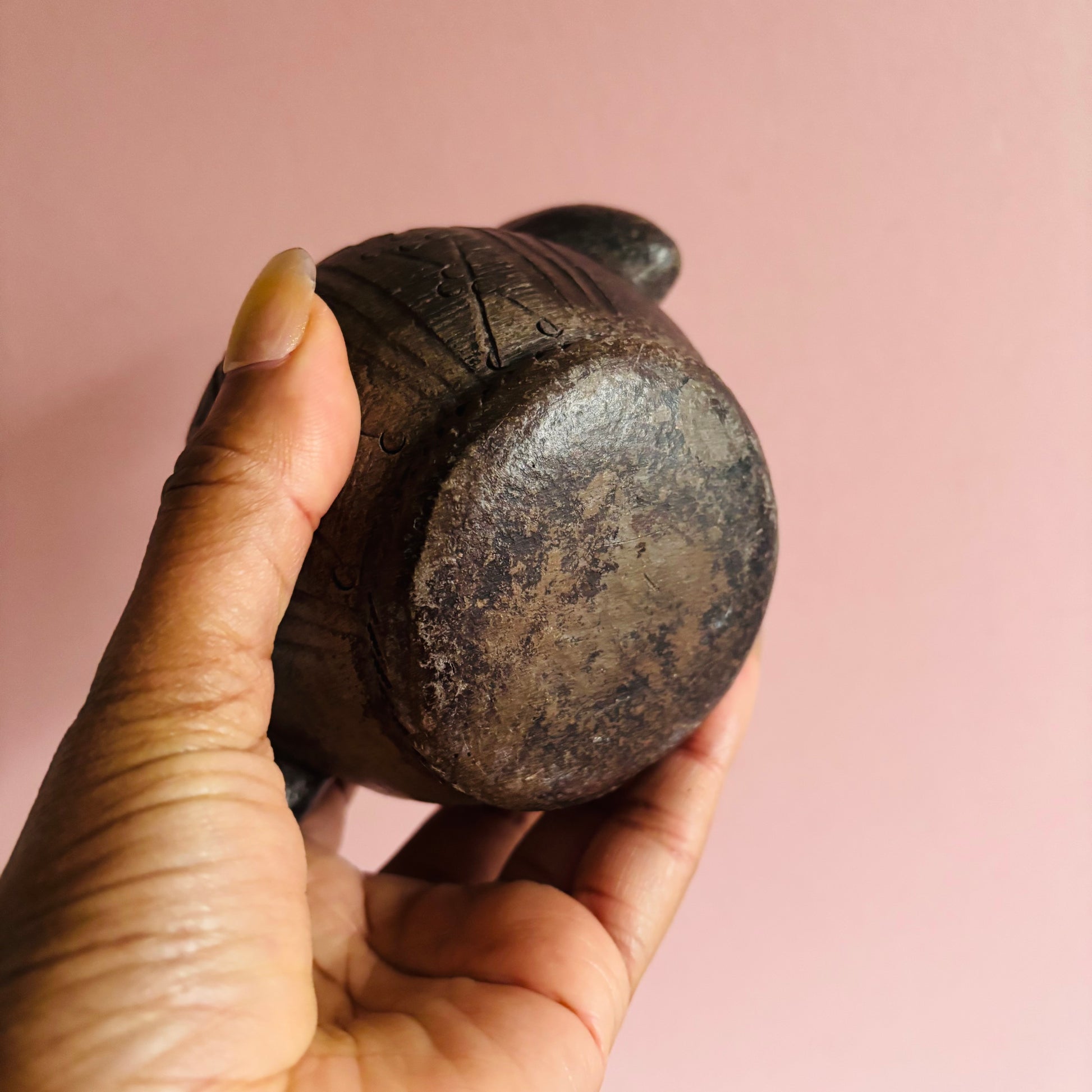 Antique African Clay Ink Pot From Kano Nigeria | Rare Beautiful Find