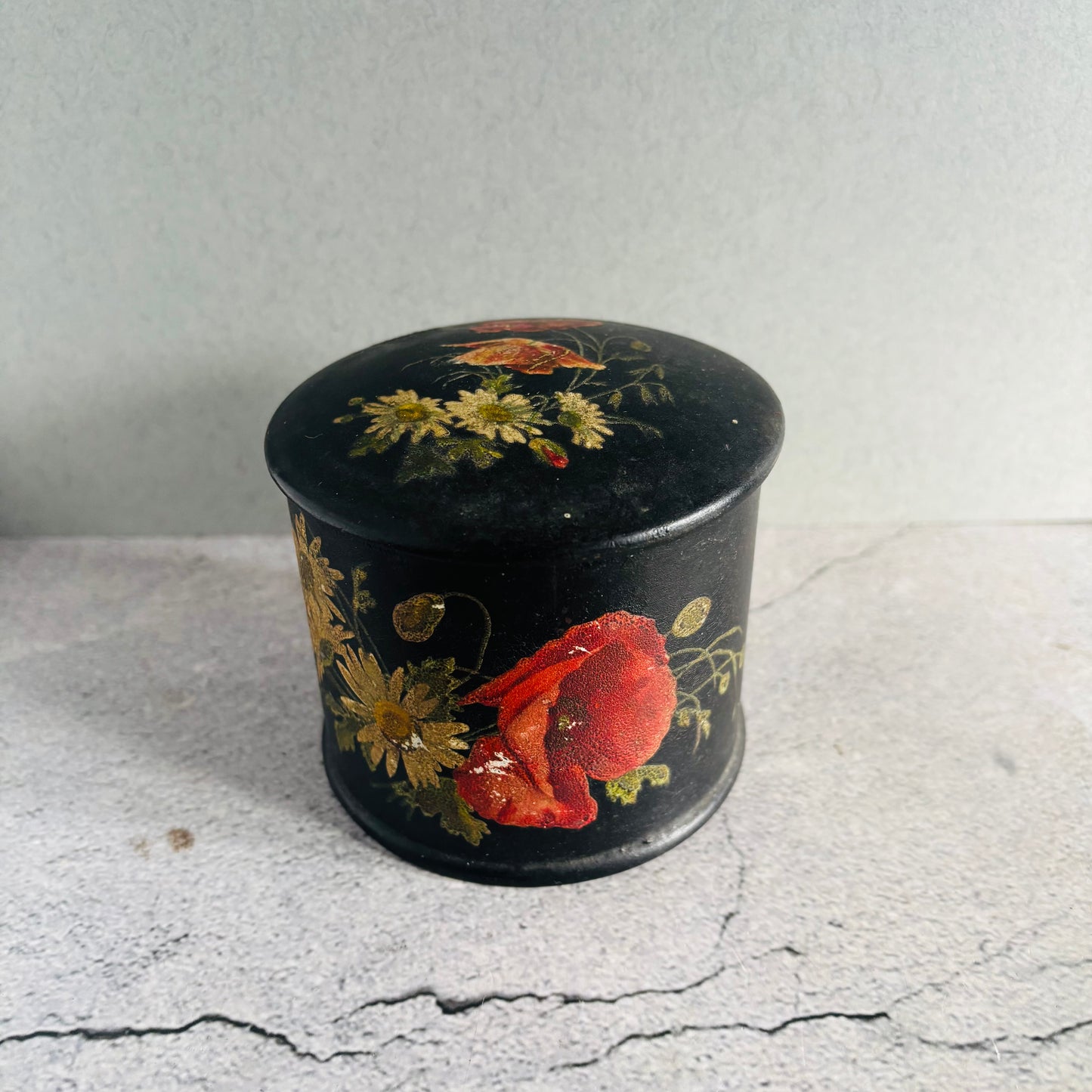 The Mixologist Meg - Antique Black Lacquer Paper Mache Box