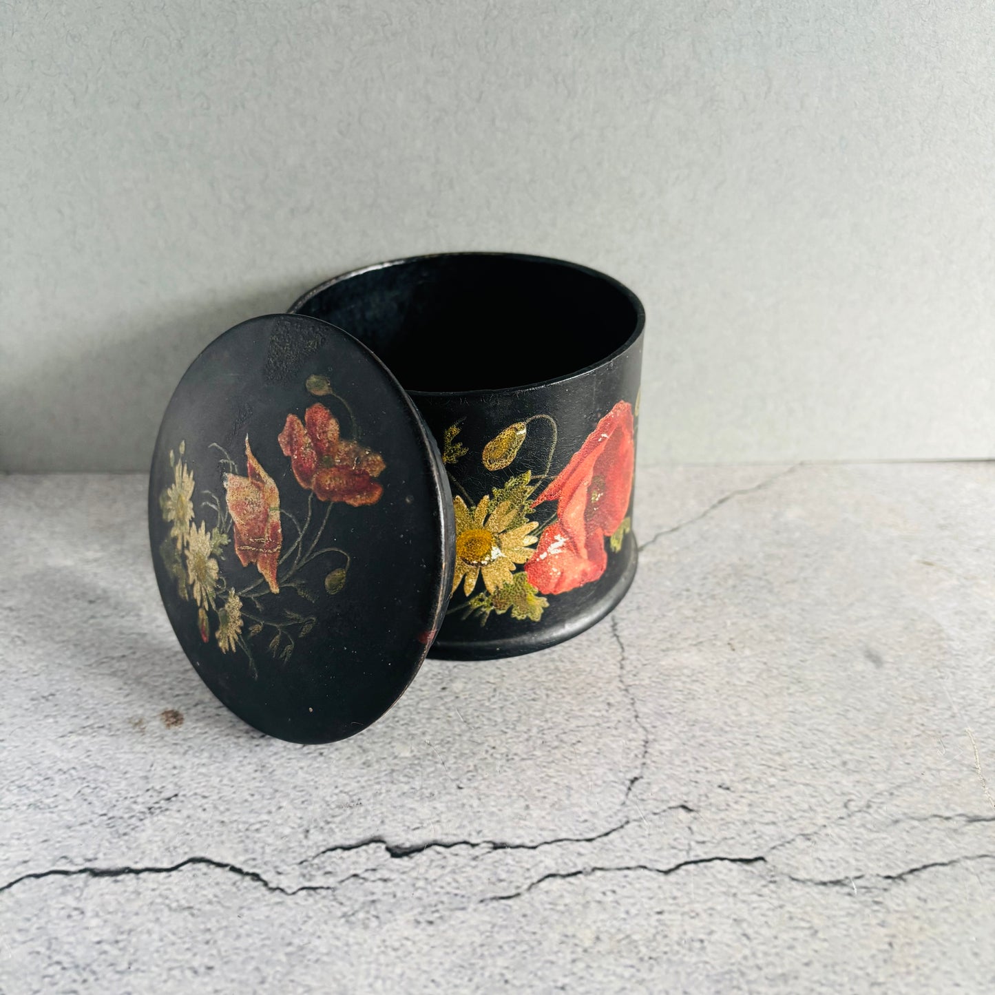 The Mixologist Meg - Antique Black Lacquer Paper Mache Box