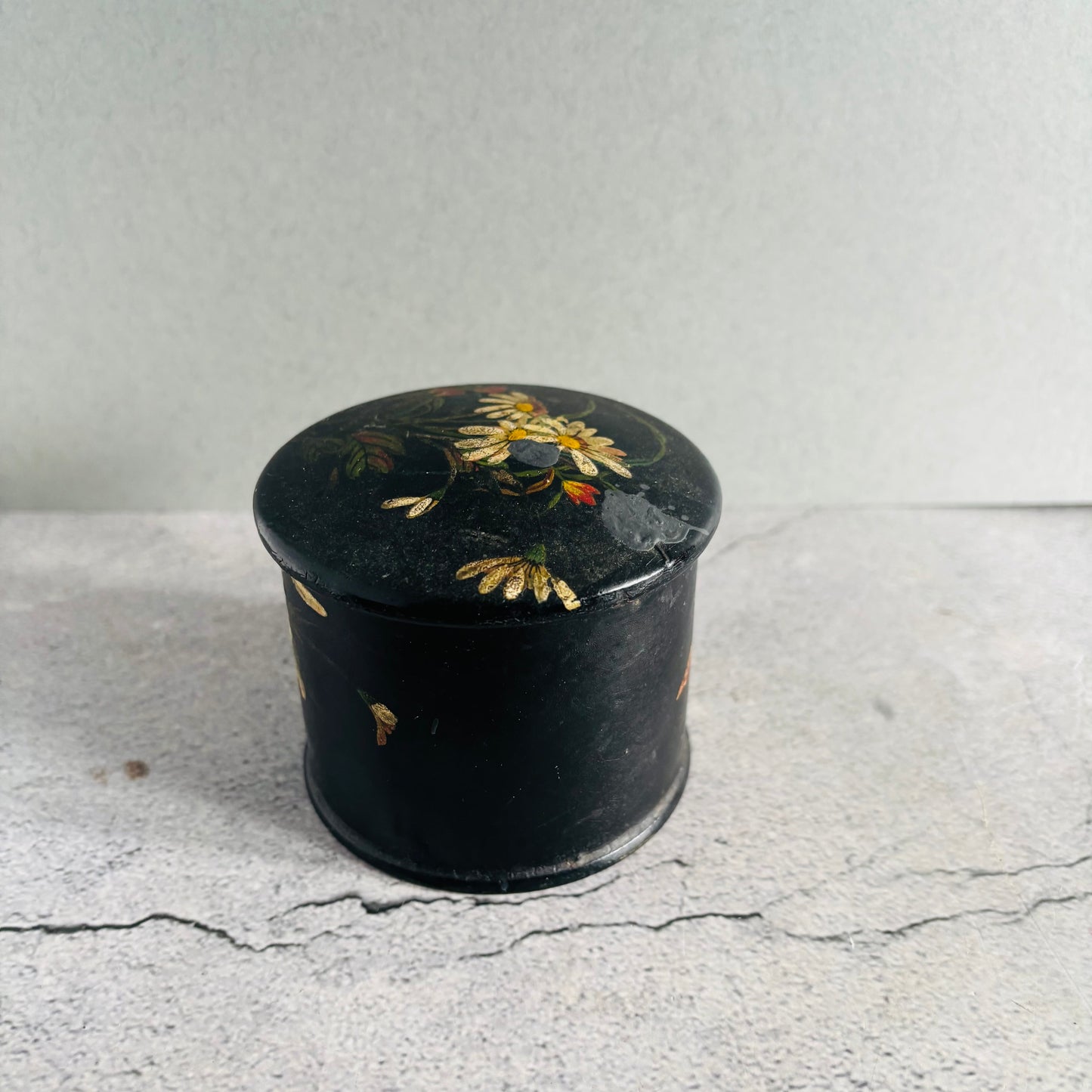 The Mixologist Meg - Antique Black Lacquer Paper Mache Box