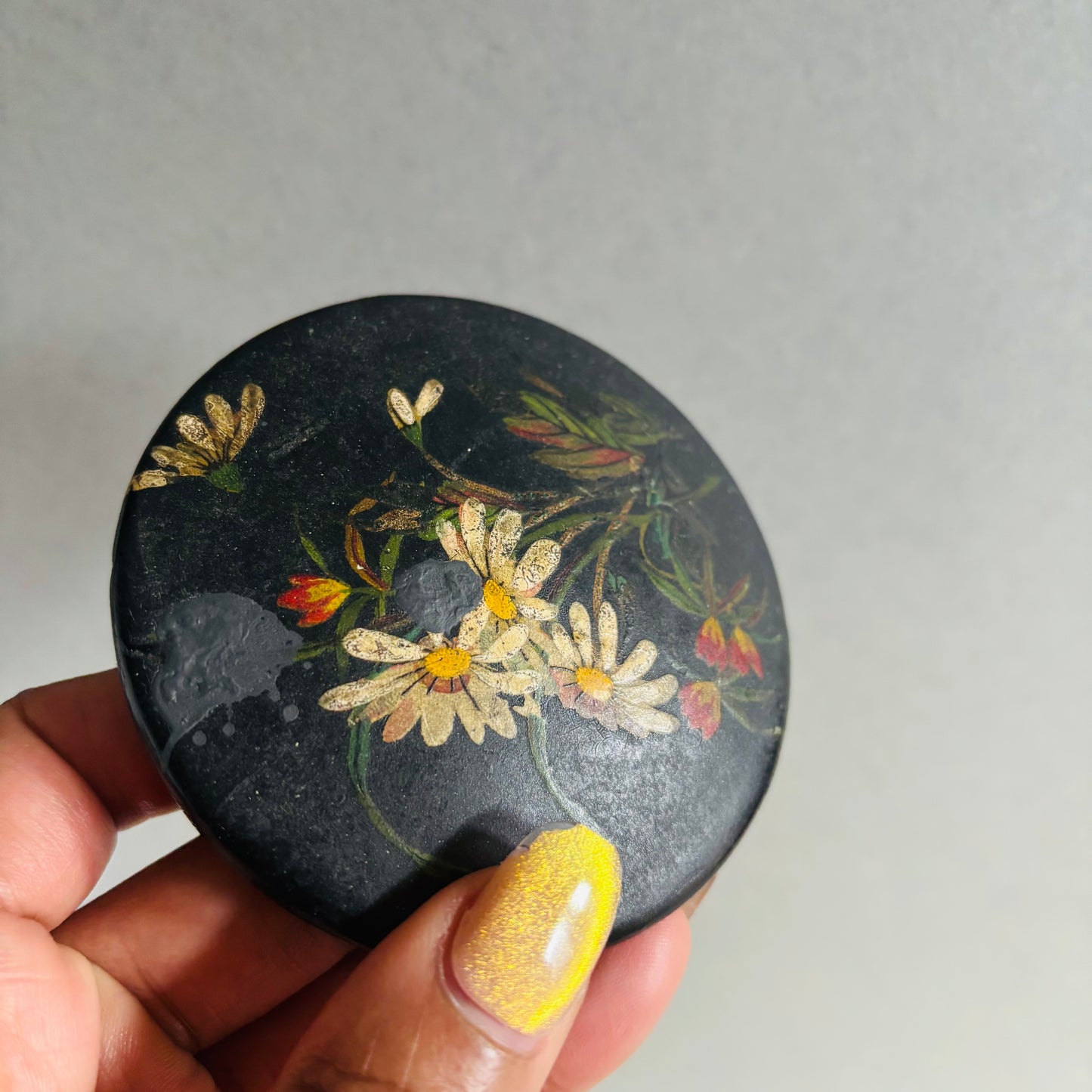 The Mixologist Meg - Antique Black Lacquer Paper Mache Box