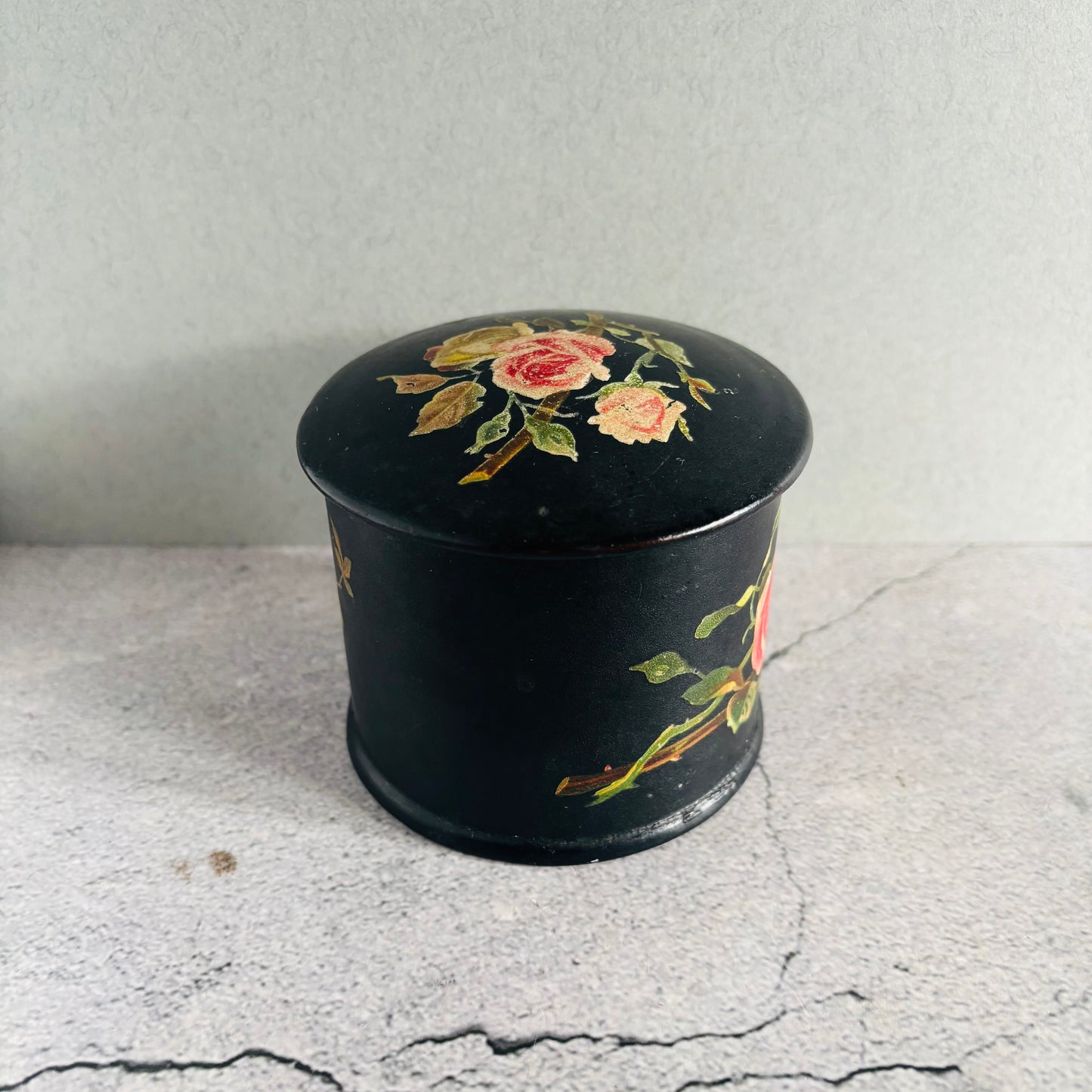The Mixologist Meg - Antique Black Lacquer Paper Mache Box