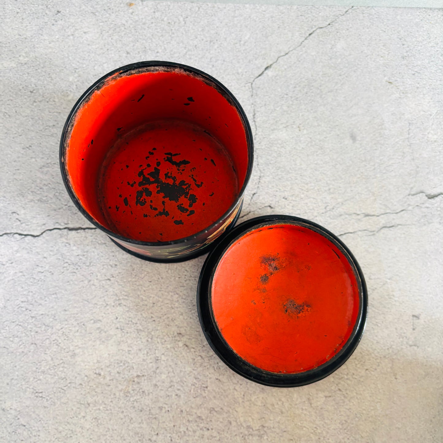 The Mixologist Meg - Antique Black Lacquer Paper Mache Box