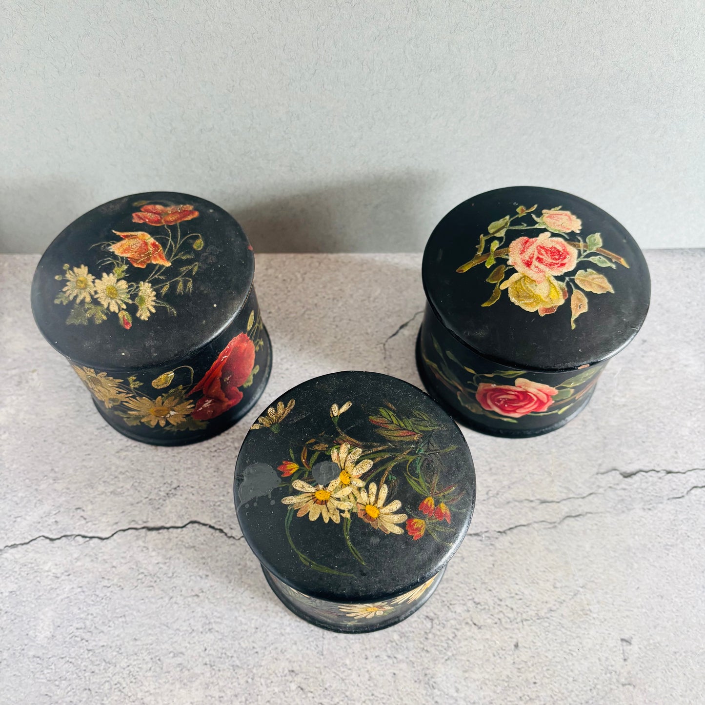 The Mixologist Meg - Antique Black Lacquer Paper Mache Box