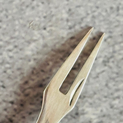 Unusual Antique Silver Folding Two Fruit Fork and Knife Combo| Travel Fork