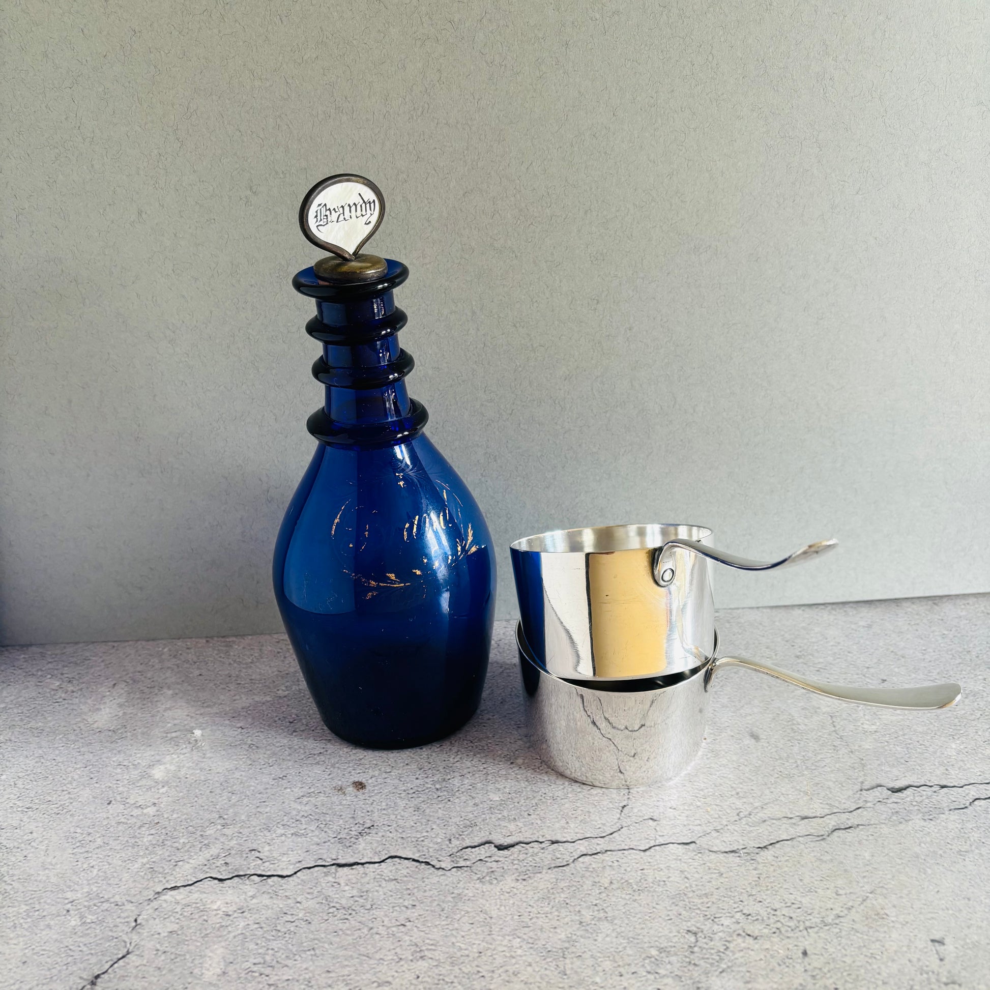 Antique Mappin & Webb Silver Warming Sauce Brandy Pan | Retro Barware