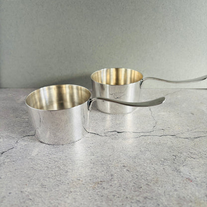 Antique Mappin & Webb Silver Warming Sauce Brandy Pan | Retro Barware