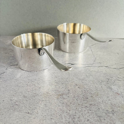 Antique Mappin & Webb Silver Warming Sauce Brandy Pan | Retro Barware