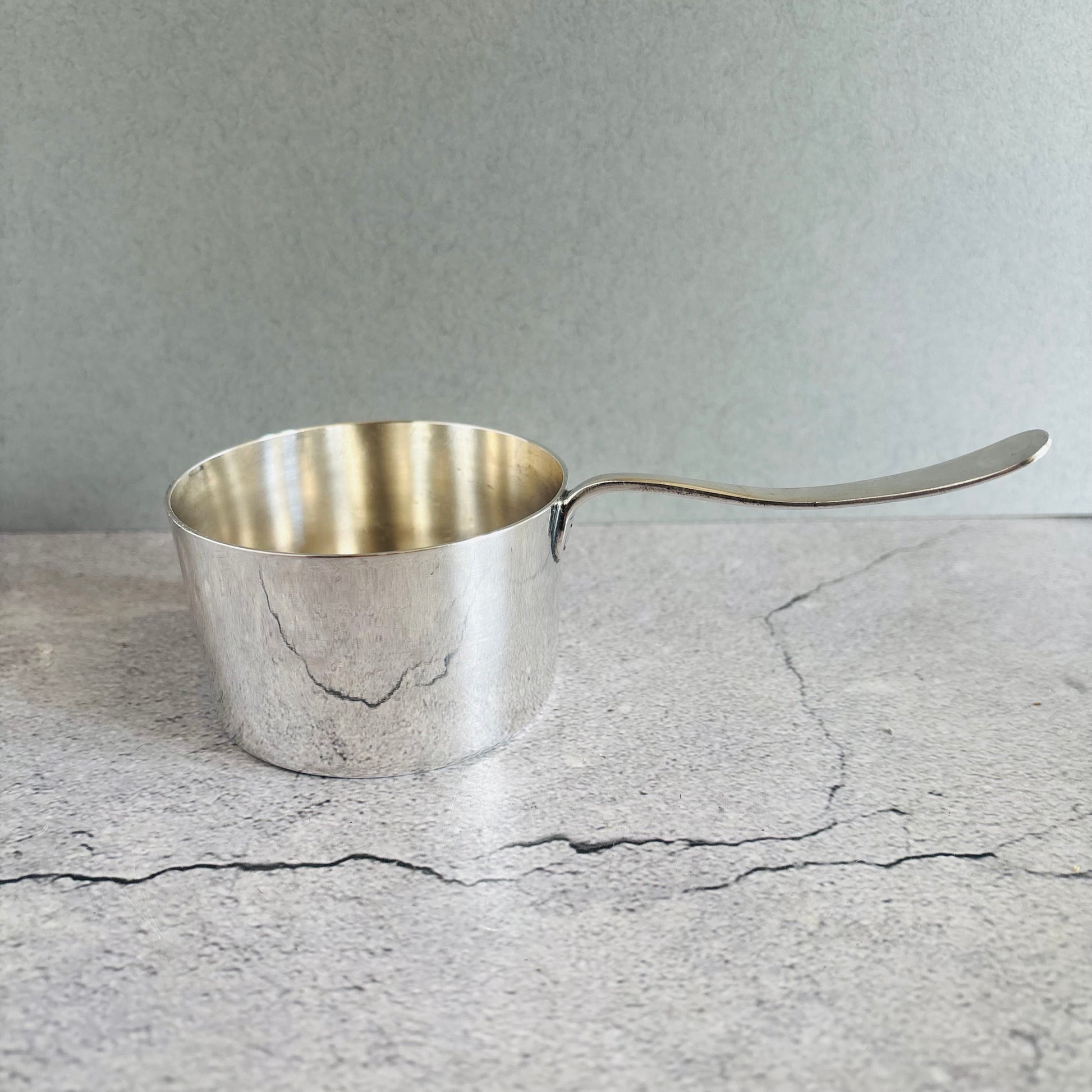 Antique Mappin & Webb Silver Warming Sauce Brandy Pan | Retro Barware