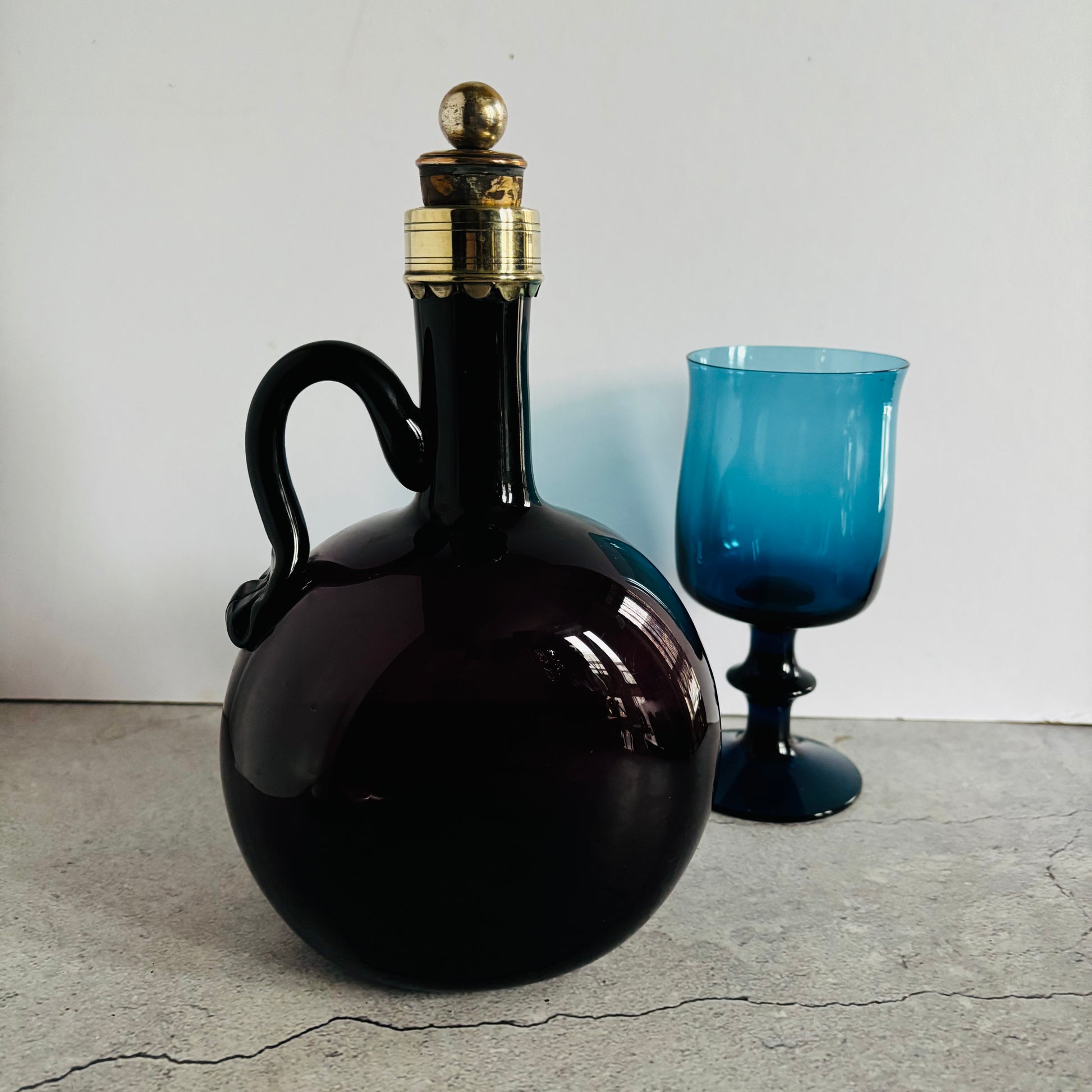 Antique Purple Wine Decanter Flagon | The Urban Vintage Affair