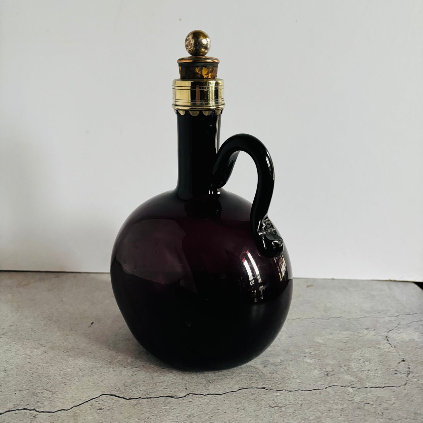 Antique Purple Wine Decanter Flagon | The Urban Vintage Affair