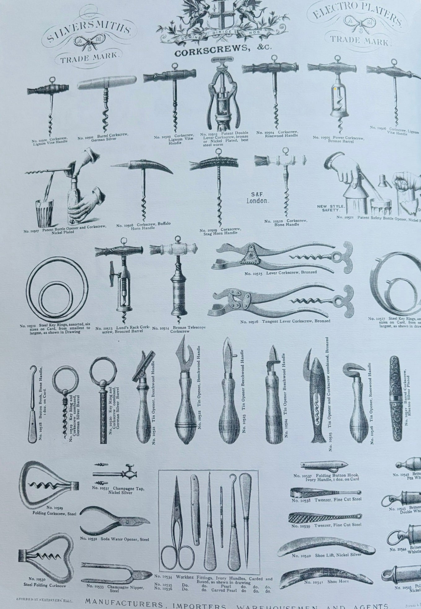 The Director Katie  - Victorian Pressed Horn Handle Corkscrew