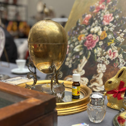 The Groom Tamara - Rare Antique Brass Egg Coddler