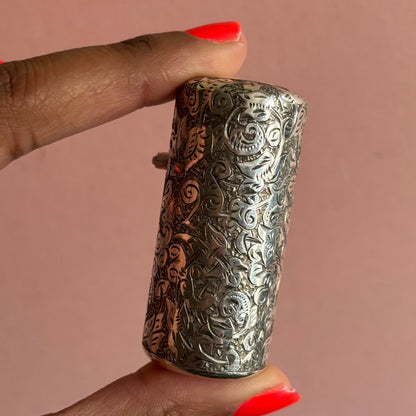 Antique Silver Engraved Scent Bottle Sampson Mordan 