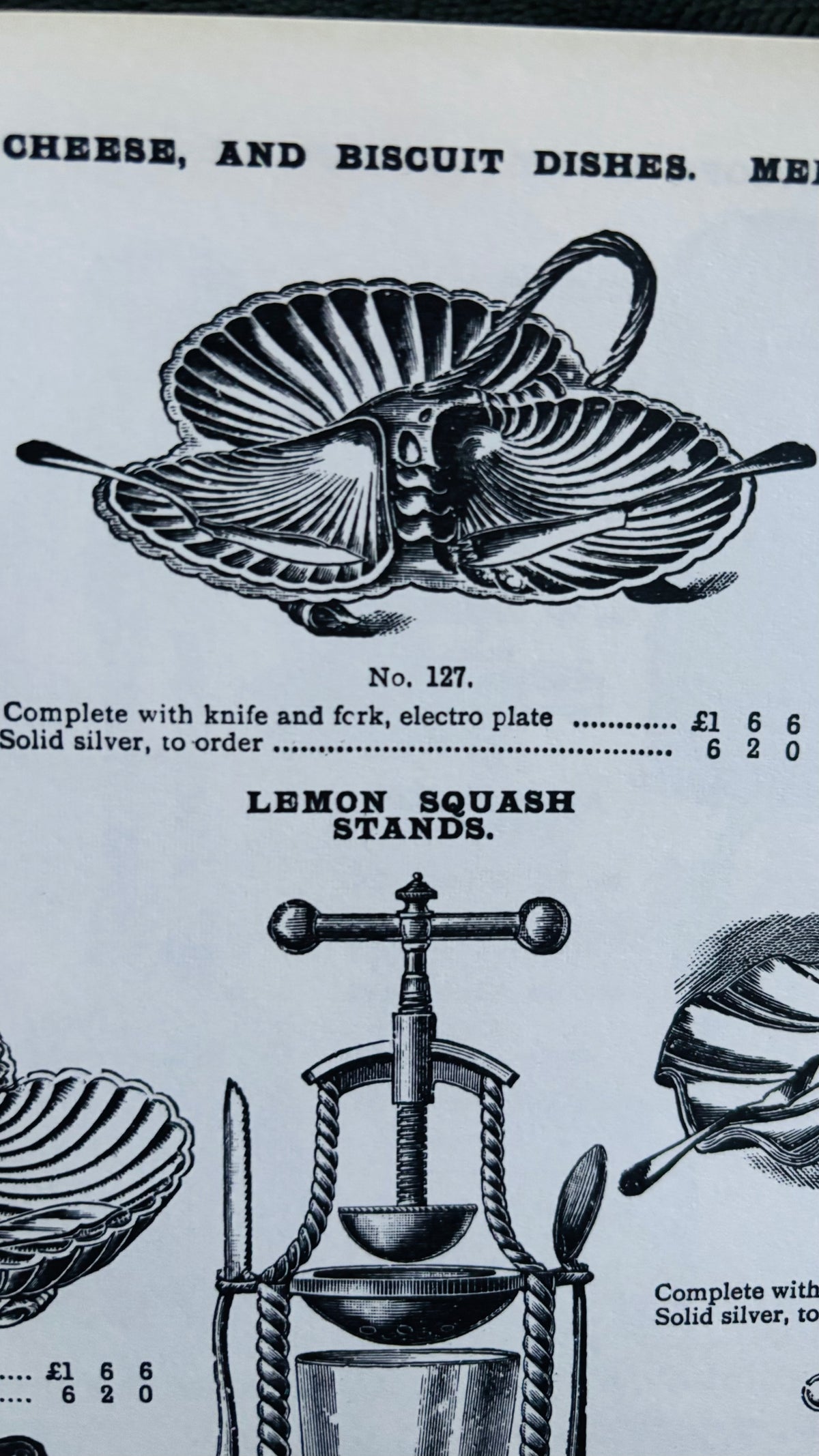Vintage advertisement for Antique Silver Shell Shape Serving Dish 