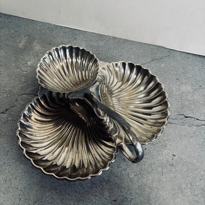 Antique Silver Shell Shape Serving Dish | The Urban Vintage Affair