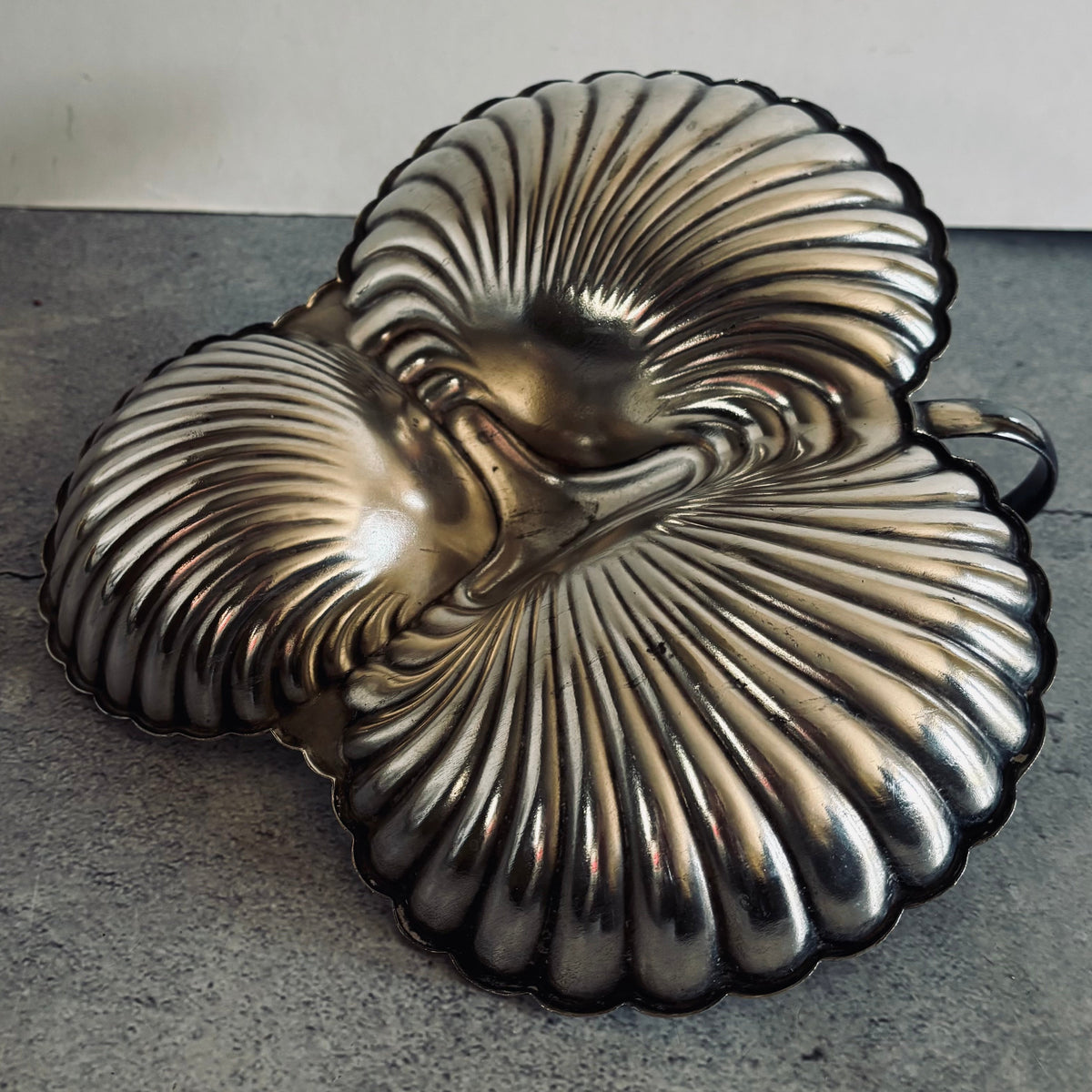 Antique Silver Shell Shape Serving Dish | The Urban Vintage Affair