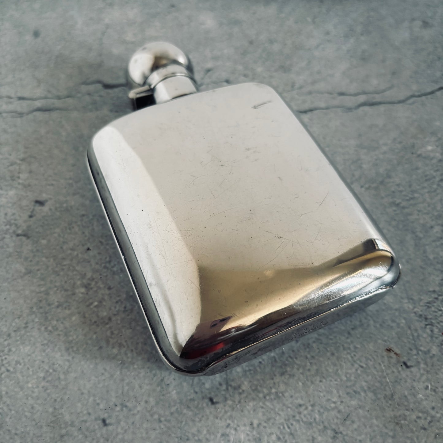 The Artist Trish - Antique Silver Plated Pocket Hip Flask
