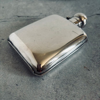 The Artist Trish - Antique Silver Plated Pocket Hip Flask