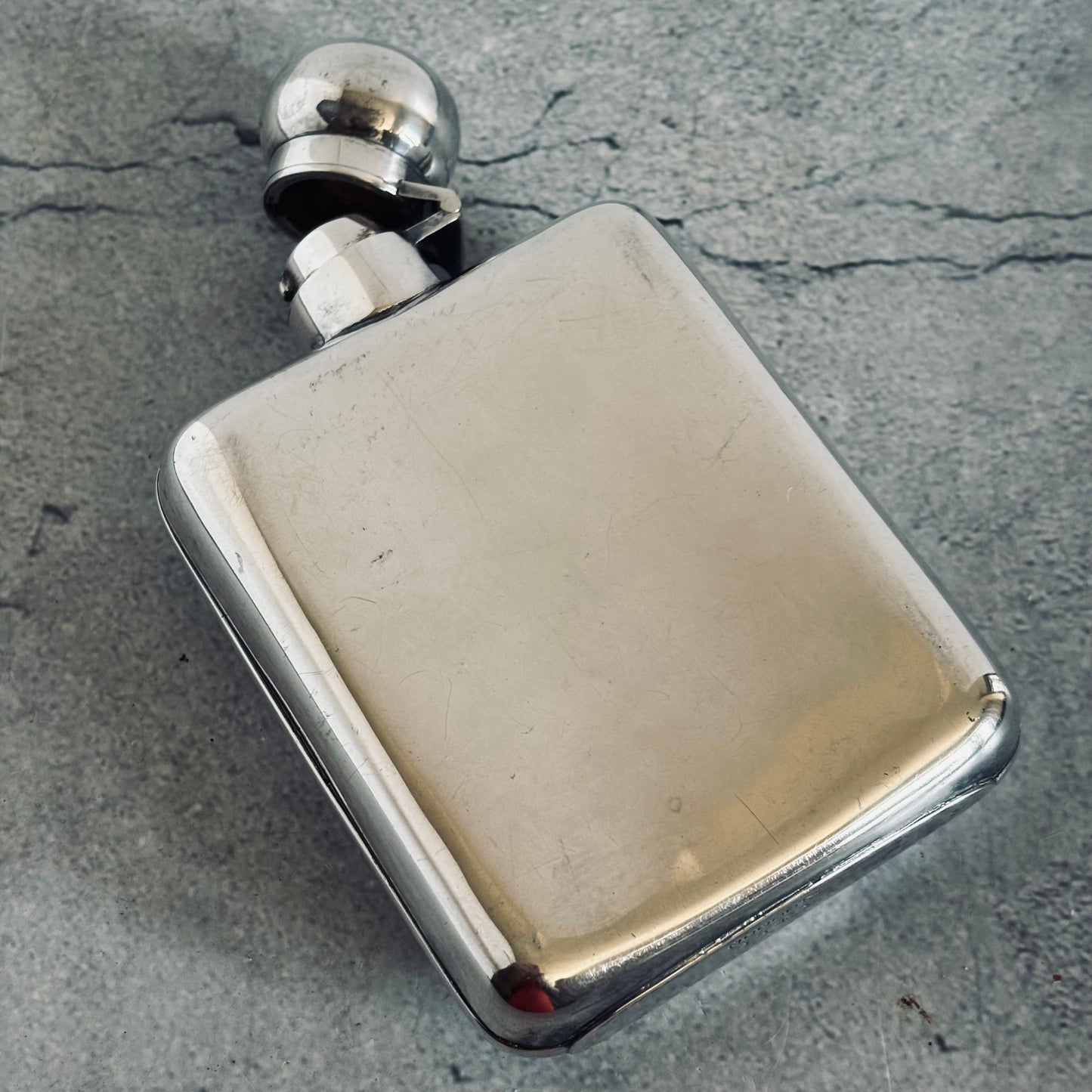 The Artist Trish - Antique Silver Plated Pocket Hip Flask