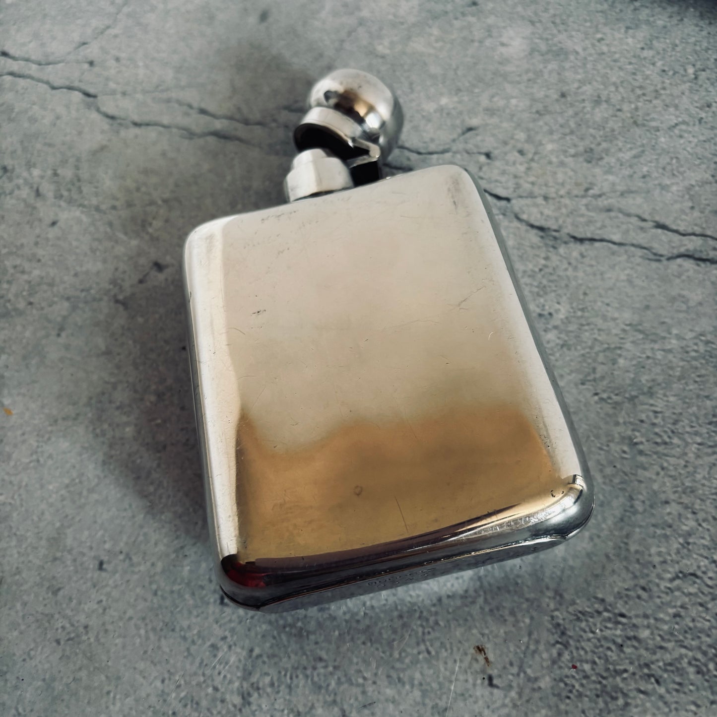 The Artist Trish - Antique Silver Plated Pocket Hip Flask