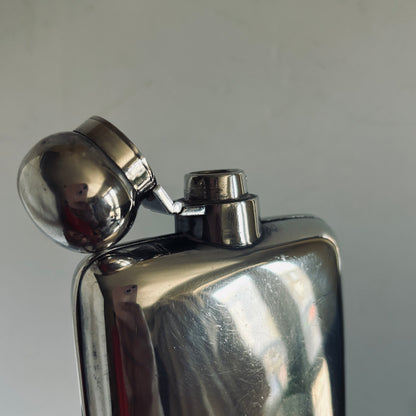 The Artist Trish - Antique Silver Plated Pocket Hip Flask