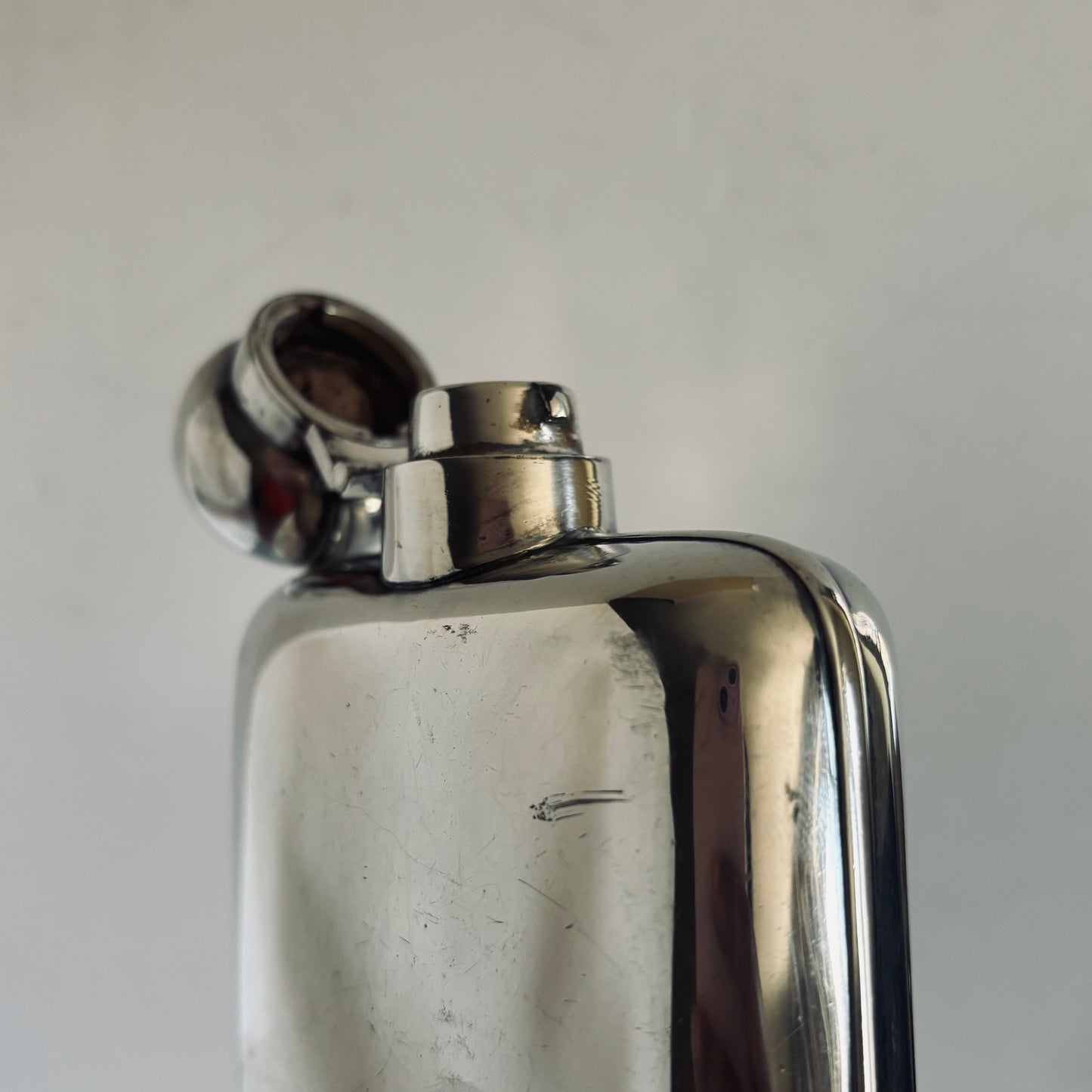 The Artist Trish - Antique Silver Plated Pocket Hip Flask