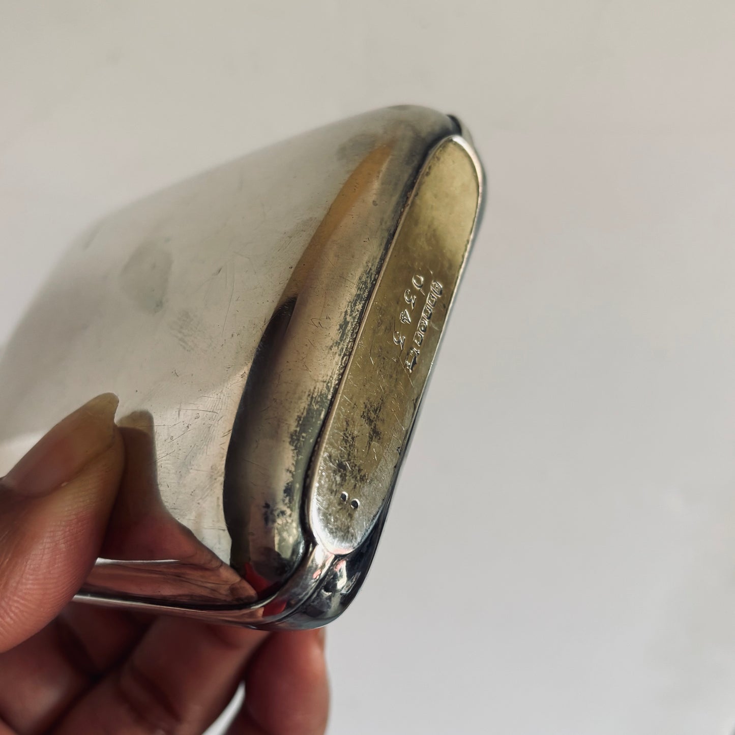 The Artist Trish - Antique Silver Plated Pocket Hip Flask